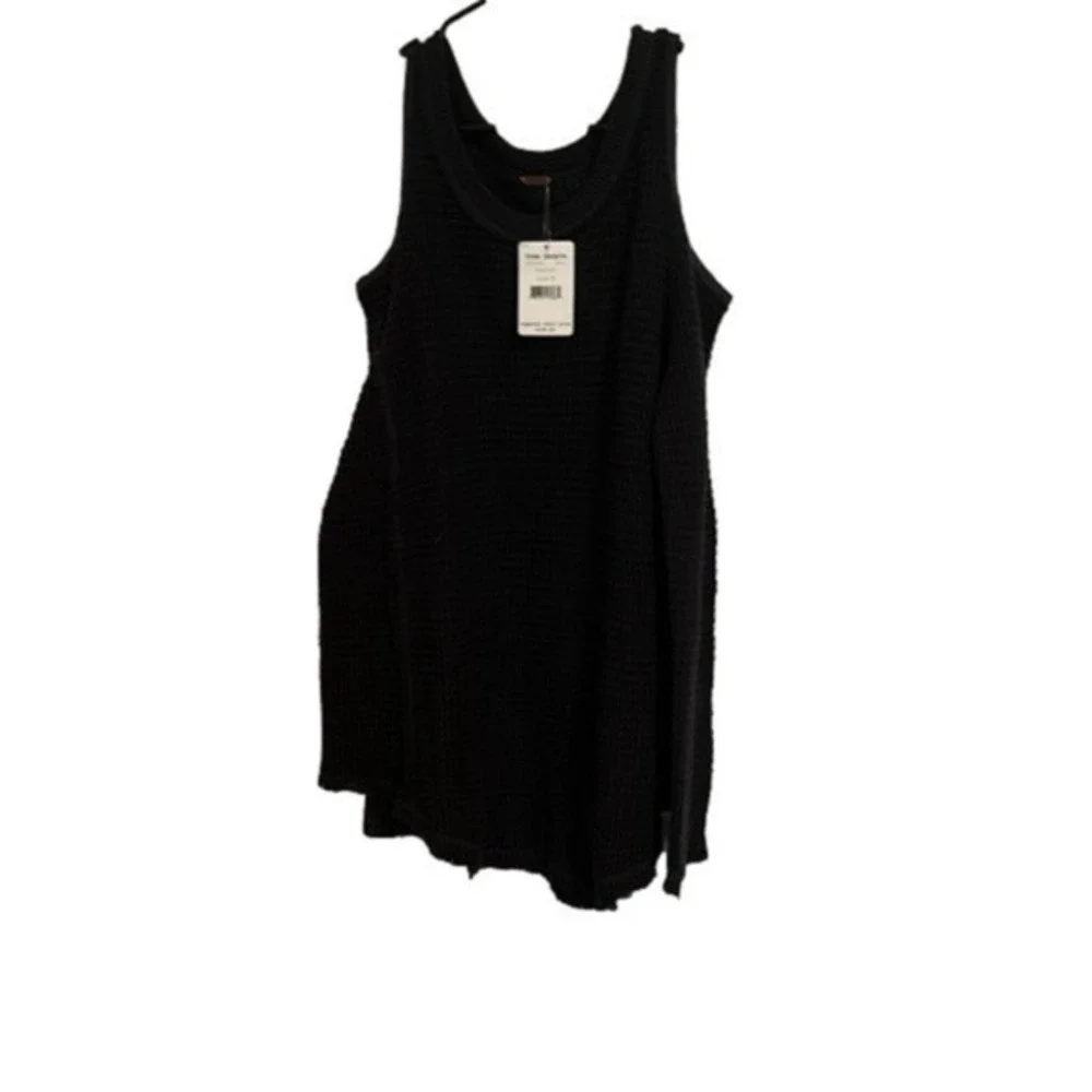 Free People Black Cold Shoulder Sweater NWT